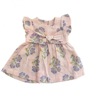 Φορεματάκι, Βαμβακερό, μώβ, Purple flower dress